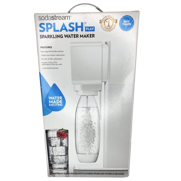 🆕 SodaStream Splash PLAY Carbonated Sparkling Water Maker Starter Kit - Picture 2 of 12